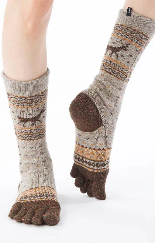 Reindeer Nordic Midcalf Wool Toe Socks