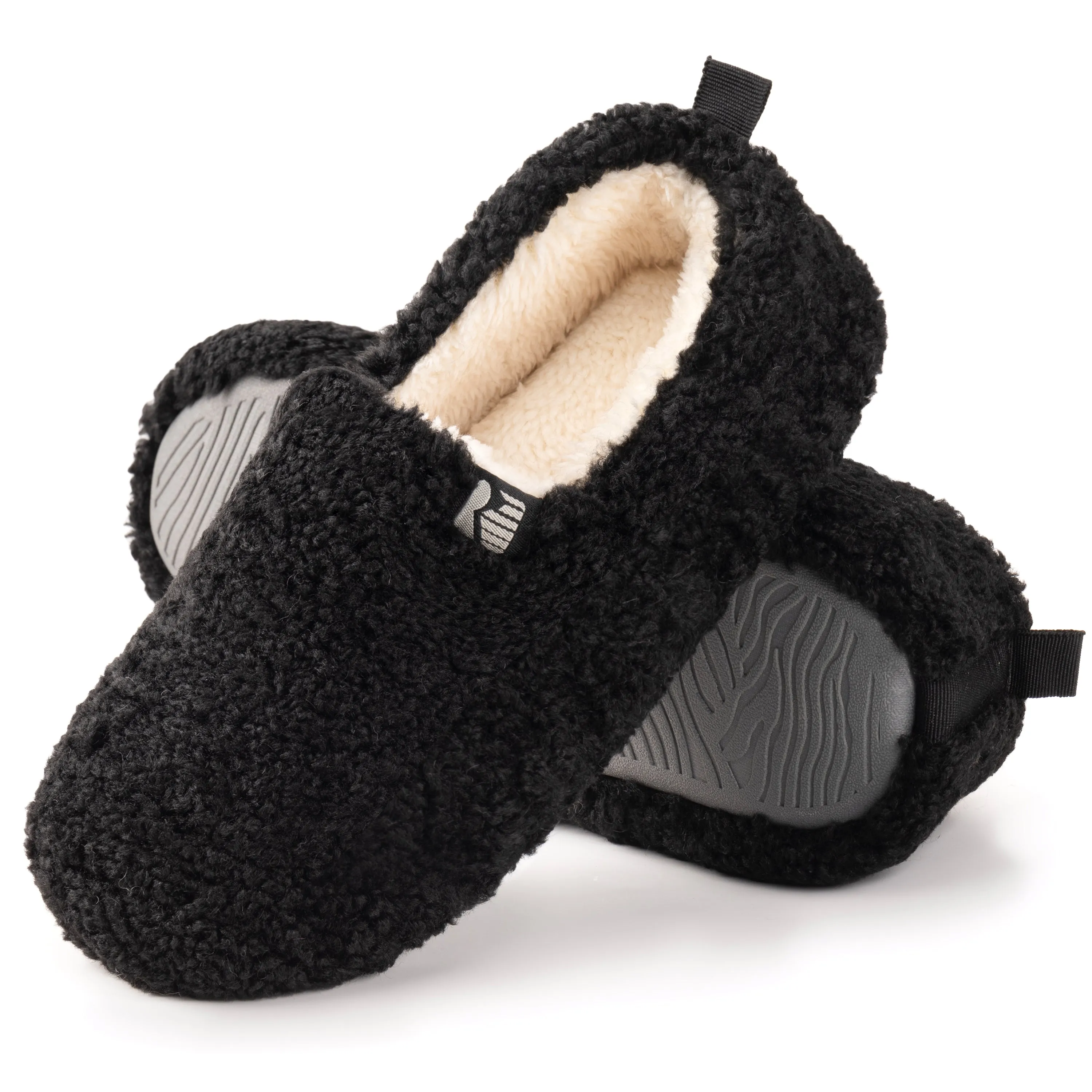 RockDove Women's Faux Shearling Closed Back Slipper with Memory Foam