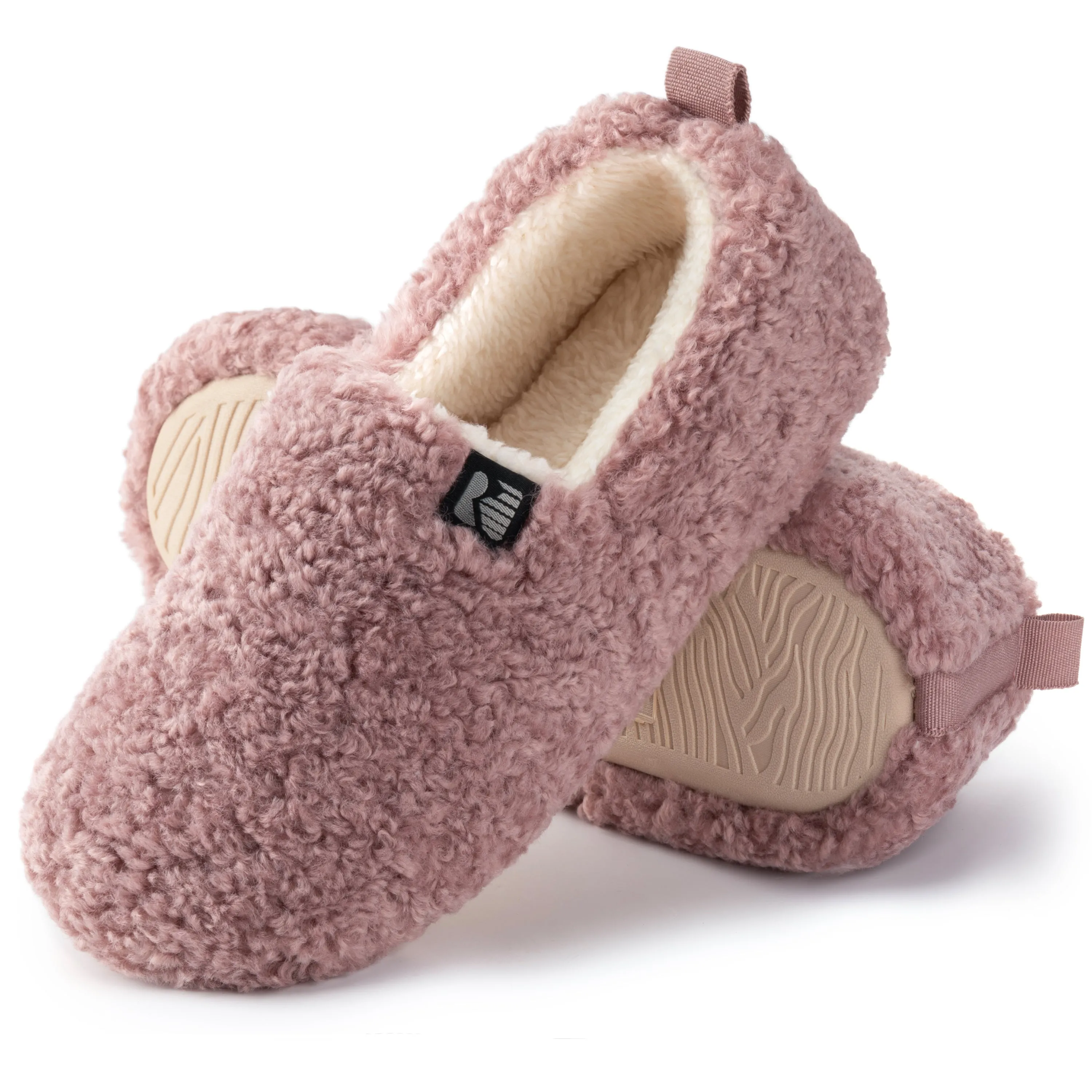 RockDove Women's Faux Shearling Closed Back Slipper with Memory Foam