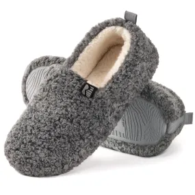 RockDove Women's Faux Shearling Closed Back Slipper with Memory Foam