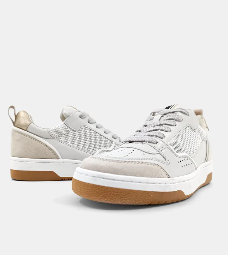 SHU SHOP Romi Sneaker in Distressed Taupe Suede