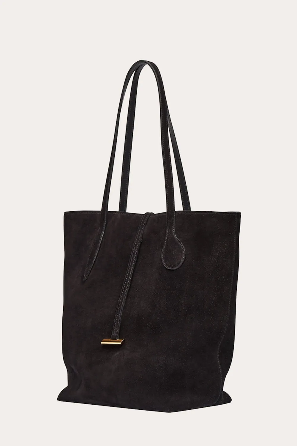 Tall Sprout Tote Black Suede