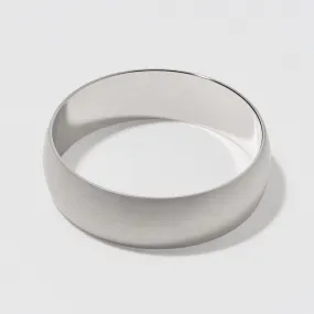 White Gold Classic Wedding Band - Matte 6mm