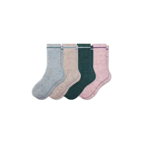 Youth Merino Wool Blend Terry Sock 4-Pack